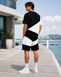 Conjunto de Camiseta y Pantalones Cortos para Hombre RITS, Cuello Redondo, Estilo Casual de Verano, Transpirable, Tejido de Algodón de 200g, Estampado Digital, Precio Económico - Product Image 4