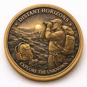 Moneda Conmemorativa Personalizada al por Mayor con Relieve 3D, Grabada con Arenado, Dorada, con el Espíritu de la Exploración de Vietnam, Servicio OEM - Product Image 3