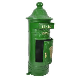 Cylindrical Pillar Ground Mount Ireland <b>Posts</b> Holder <b>Box</b> Green Coated Handmade Custom Letter <b>Box</b> & Mailbox For Farmhouse - Product Image 3