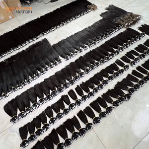 Grand Stock Prêt À Expédier Paquets De Cheveux De Trame Droite De Couleur Naturelle 100% Extensions De Cheveux Crus Humains Vietnamiens - Product Image 6