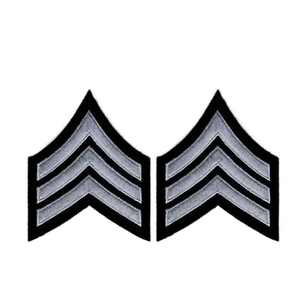 Badges en tissu PVC brodés et gaufrés de haute qualité, motif chevron marron personnalisé, pour uniformes, fournis par OEM malaisien - Product Image 5