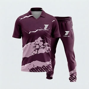 Uniforme de Cricket Sublimado Profesional, 100% Poliéster, Personalizable con Nombre de Equipo, Cintura Elástica, Manga Corta, Unisex, Deportivo, Gran Venta - Product Image 1