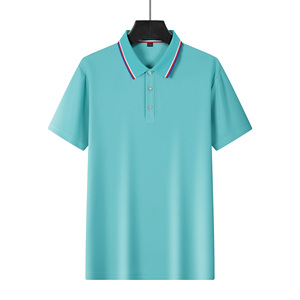 Golf <b>Turtleneck</b> Shirt Embroidery for Rhinestone New Arrival <b>Men</b> Clothing Customized Logo Manufacturer 100% Cotton Blank - Product Image 4