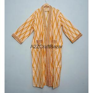 ชุดกิโมโนผ้าฝ้ายลายดอกไม้สีสันสดใส ดีไซน์ทันสมัย สวมใส่สบาย เหมาะสำหรับฤดูร้อนและฤดูหนาว พร้อมเข็มขัดปรับได้ - Product Image 1