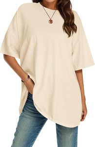 Lightcomfortstyle Loose Womens Minimalist Basic O Neck Comfortable Casual Top Stylishdailywear - Product Image 3