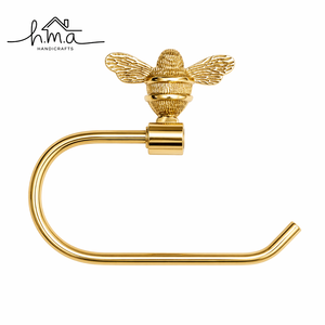 Brass Wall Mounted Toilet <b>Paper</b> Holder Gold Finish Square Backplate Round Bar Bathroom <b>Tissue</b> Roll Holder Decorative Classic - Product Image 3