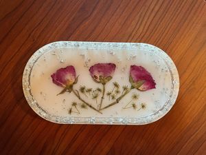 Handmade <b>Epoxy</b> Resin Multipurpose Tray For Serving Snacks Beverages And Decorative <b>Table</b> Arrangements - Product Image 1