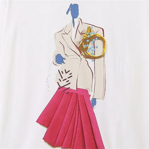 Camiseta de Mujer con Estampado Gráfico, Estilo Urbano, Holgada, Informal, de Algodón, Manga Corta - Product Image 6