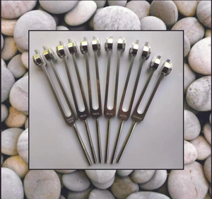 Juego de 9 Diapasones Ponderados de Plata para Sanación de Chakras, 8 Chakras + 1 Alma - Product Image 4
