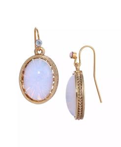 Orecchini pendenti ovali in vetro | 2028 - Product Image 1