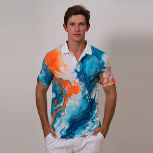Camisa Polo Ligera para Hombre, Estilo Playero, con Botones, Sublimada, con Cuello Camisero - Product Image 2