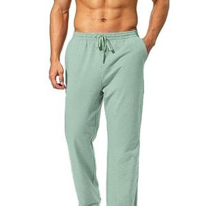 Pantalon droit uni en coton personnalisé, coupe ample et décontractée, style mode, idéal pour le sport et les loisirs - Product Image 2