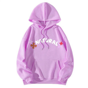 เสื้อฮู้ดดี้ผู้หญิงสีเหลืองลายพิมพ์ธรรมชาติรูปโคลเวอร์ ดีไซน์ลำลอง ผลิตจากโพลีเอสเตอร์/ผ้าฝ้าย เหมาะสำหรับใส่ในฤดูหนาว ปักลายแบบเป็นมิตรต่อสิ่งแวดล้อม - Product Image 4