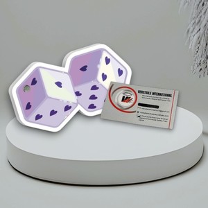 Plaques magnétiques en acrylique pour extensions de cils, personnalisées avec logo professionnel, motif cœur diamant violet, marque privée, écologiques - Product Image 4