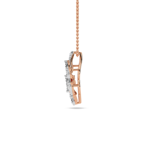 Collier en or avec pendentif en diamant cultivé en laboratoire à motif de feuille élégant, bijoux fins minimalistes pour femmes, cadeau d'anniversaire - Product Image 6
