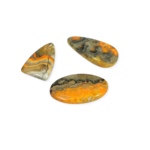 พลอยแจสเปอร์สีเหลืองธรรมชาติทรงคาโบชองขัดเงา ขนาด 20 มม.-35 มม. สำหรับทำจี้เครื่องประดับ - Product Image 1