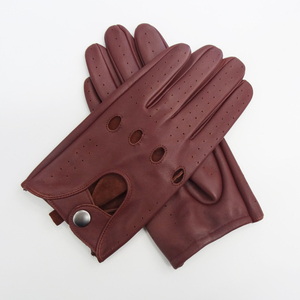 Gants de conduite en cuir de chèvre et de daim pour hommes et femmes, style vintage, avec logo personnalisé du fabricant, pour la conduite automobile et la moto - Product Image 1