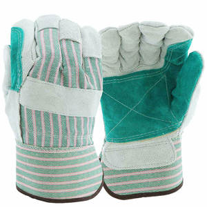 ถุงมือทำงานหนังวัวแท้แบบสั่งทำพิเศษ ขายดี ป้องกันไฟฟ้าสถิต แห้งเร็ว ฝ่ามือสองชั้น พร้อมปลอกข้อมือนิรภัย - Product Image 2