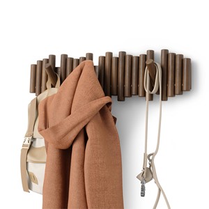 Ash <b>Wood</b> Wall <b>Coat</b> Rack with Pegs - Handcrafted Wooden <b>Hook</b> Organizer Wholesale - Product Image 6