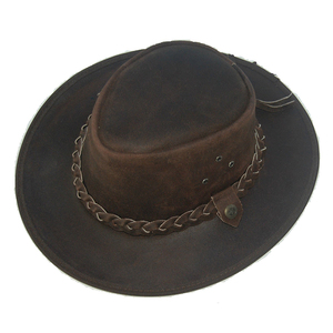 Sombrero de Vaquero de Cuero de Ala Ancha, Estilo Occidental de Lujo, Unisex, Resistente al Agua, para Decoración al Aire Libre - Product Image 3
