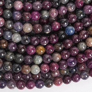 Cuentas sueltas de rubí y zafiro naturales auténticos para la fabricación de joyas, pulseras, collares, manualidades, venta al por mayor. - Product Image 4