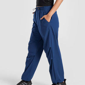 <b>Women's</b> Solid Color Full Length Loose Fit <b>Harem</b> <b>Pants</b> Elastic Waist Quick Dry Oxford Fabric Casual Autumn Style fit knitted - Product Image 3