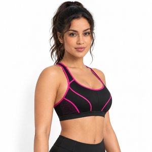 Sujetador Deportivo de Alta Calidad para Mujer, Estilo Racerback, con Logotipo Frontal, Soporte Cómodo, Tela Ligera para Fitness y Entrenamientos Diarios - Product Image 4