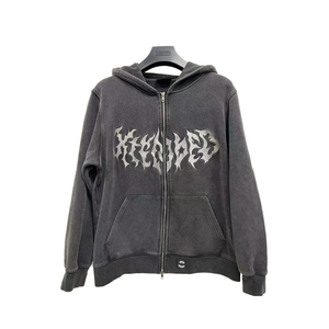 Sweat à capuche délavé à l'acide en coton épais, directement de l'usine, avec logo personnalisé, service OEM, fournisseur en gros pour l'exportation - Product Image 1
