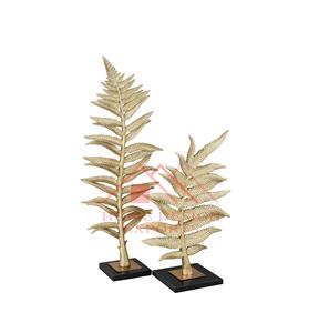 Base en marbre pour salon/Sculpture intérieure abstraite moderne Centres de table Sculpture en feuille antique dorée - Product Image 6