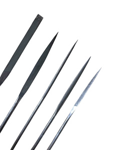LOW PRICE 5-Piece Multi-Shaped 180mm Industrial-Grade Smooth Cut Natural Finish DIY OEM/ODM Steel Needle File Set with Handles - Product Image 5