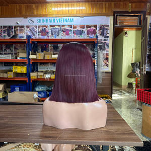 Peluca de Cabello Humano Vietnamita Virgen Liso SDD con Frente de Encaje, Base de Encaje HD Transparente, Sin Pegamento, Negro Natural, 180% - Product Image 4