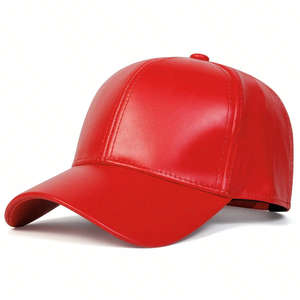Casquette de baseball unisexe en cuir PU, réglable, style vintage, respirante, imperméable, avec visière, pour les voyages décontractés - Product Image 4