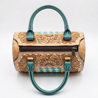 Nouveaux sacs de voyage mini de luxe à la mode pour femmes, sacs fourre-tout en cuir véritable avec motifs floraux et carreaux sculptés, design de créateur