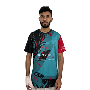 T-shirt homme en sublimation 100% coton respirant, style streetwear vibrant, impression intégrale, logo personnalisé, t-shirts homme en couleur - Product Image 1