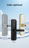 Cerradura Inteligente Moderna Dorada con Huella Dactilar, Teclado, Tarjeta IC, Contraseña, Cerradura Electrónica Digital para Puerta de Dormitorio, Apartamento, Hogar, Seguridad