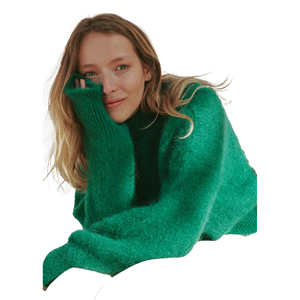 Sweat-shirt de luxe en mohair pour femme, personnalisable avec logo, pull doux et moelleux à col rond, chaud pour l'hiver, style décontracté streetwear, vêtements de mode en gros - Product Image 5