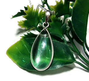 Natural Clear Quartz Teardrop Pendant <b>Necklace</b> in 925 Sterling <b>Silver</b> Pear Shape Crystal Quartz Gemstone Pendant Handmade He - Product Image 3