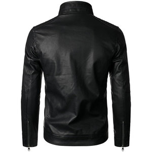 Men's Clothing New Design High Street Sportswear Sportswear Motorbike Leather <b>Jacket</b> with Pockets Men's <b>Jackets</b> - Product Image 3