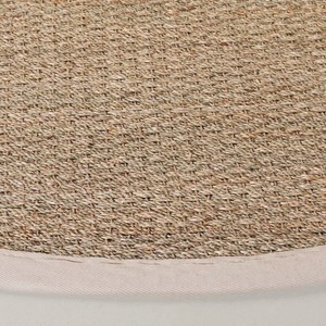 Round Natural Jute Area Rug Solid Color Flat Weave Non <b>Slip</b> Living Room Floor <b>Mat</b> Coastal Style - Product Image 4