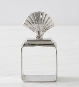 Vintage <b>Silver</b> Metal <b>Napkin</b> Rings Square Shell Design Wedding Table Decor For Kitchenware And Home Use - Product Image 3