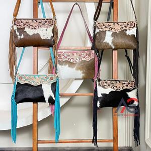 Nouveau Sac Bandoulière Personnalisé 2026 en Cuir Façonné à la Main avec Franges pour Femme, Grande Capacité, en Cuir de Vachette, Sac à Main Zippé - Product Image 1