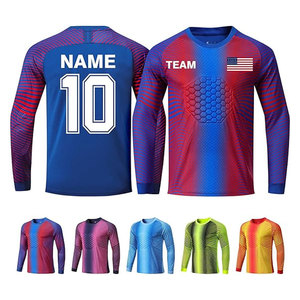 Camiseta de Portero Personalizada de Alta Calidad, Manga Larga, Acolchada, para Hombre y Jóvenes, con Logotipo, Nombre y Número del Equipo - Product Image 2