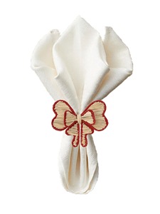 Bow Shape Rattan Napkin Ring Handwoven Decorative <b>Table</b> Accessory For Outdoor Dining Setup For Garden Patio And <b>Balcony</b> Meals - Product Image 3