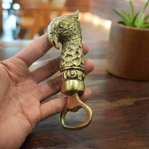 Eagle Head Gold Brass Bottle <b>Opener</b> Stylish Bar Tool Perfect for Opening Beer Bottles and Bar Counter Decor From India - Product Image 1