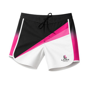 Custom Pink Gradient Men <b>Surf</b> Board Shorts Quick Dry Swim Trunks Sublimation Printed Beach Water Sports Shorts OEM ODM Supplier - Product Image 2