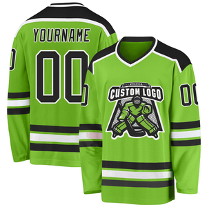 Maillot de hockey sur glace personnalisé respirant, à séchage rapide, imperméable, imprimé numériquement, haute qualité, faible MOQ, en coton/bambou - Product Image 5