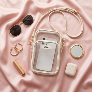Sac bandoulière transparent en PVC UMIRX INDUSTRIES pour téléphone portable, approuvé pour les stades, petit sac à main pour femme avec poche pour cartes, idéal pour les concerts, logo personnalisé - Product Image 6