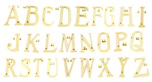Home Decor <b>Brass</b> “A” <b>Letter</b> Design Door Alphabet Premium House Address Plaque for Home Office - Product Image 4