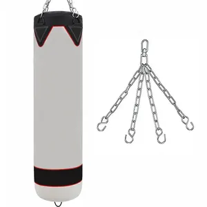 Sac de frappe en cuir véritable, PU, PVC, écologique, réglable, avec logo personnalisé, pour l'entraînement sportif et la remise en forme - Product Image 4