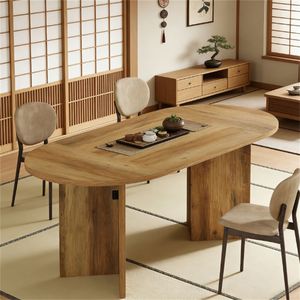 Tavolo da Pranzo Ovale per Soggiorno e Cucina, Tavolino Centrale - Arredamento Multiuso - Product Image 1